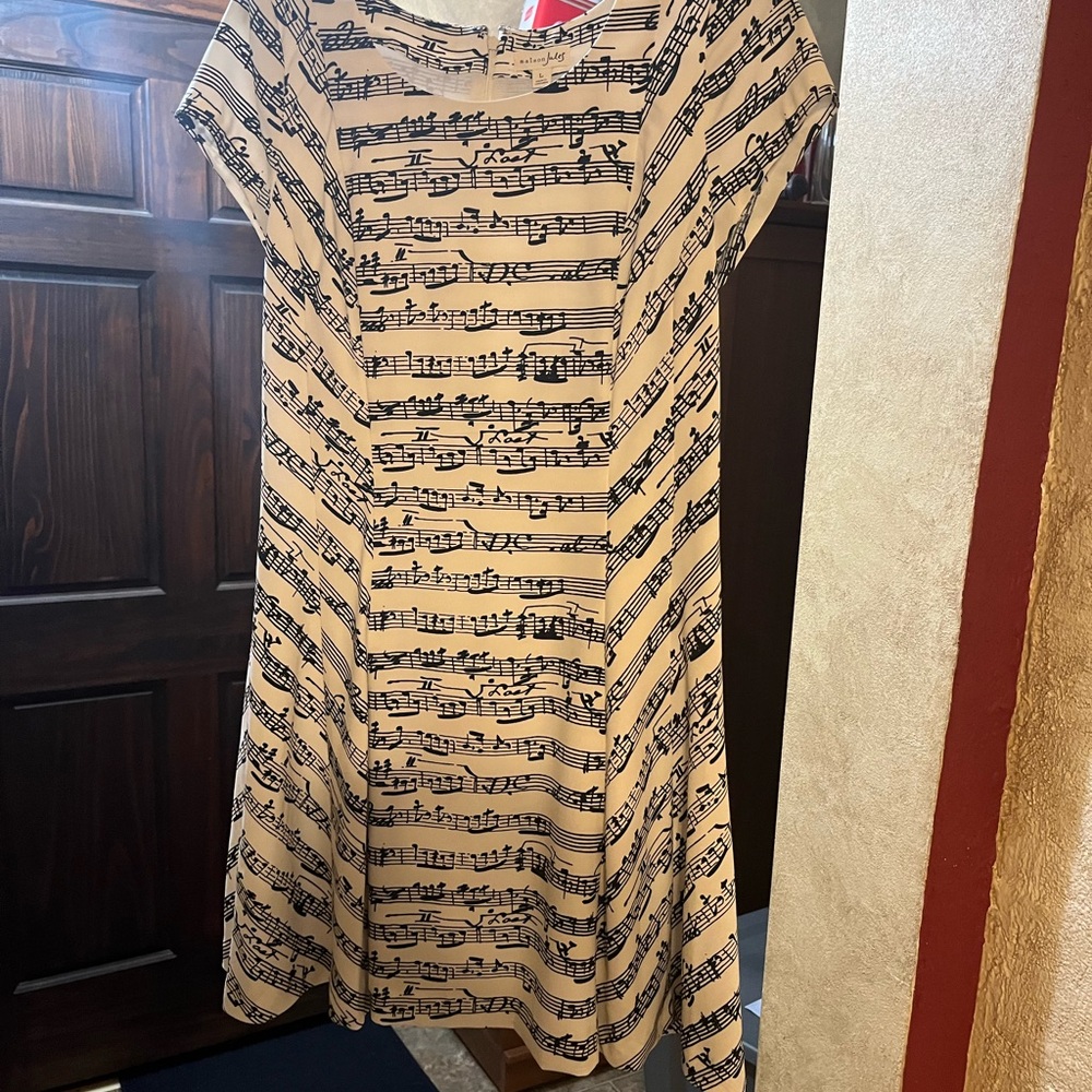 ADORABLE, UNIQUE, Fit and Flair, Musical Notes, Size 12, Dress